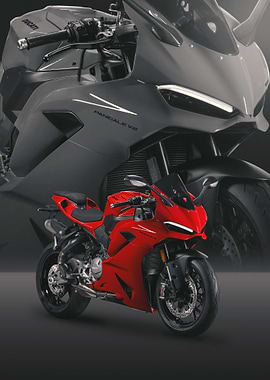 Ducati Panigale V2 Red Motorcycle