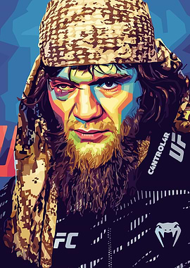 Charles Oliveira UFC Portrait Digital Art