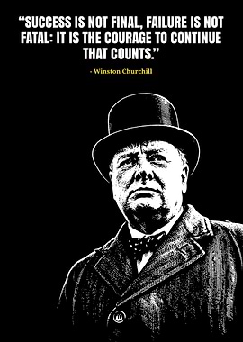 Winston Churchill Quote Poster
