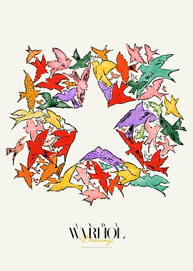 Andy Warhol Drawings | Birds Star
