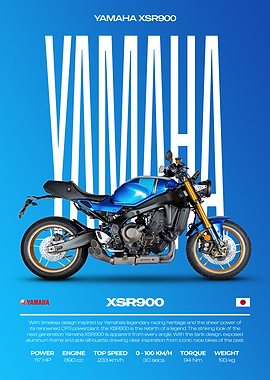 Yamaha XSR900 Motorcycle Poster
