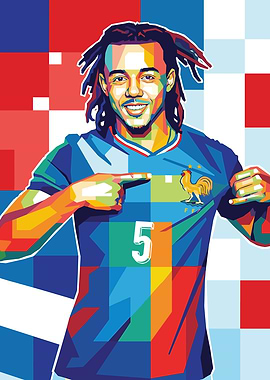 Jules Koundé France Soccer Pop Art