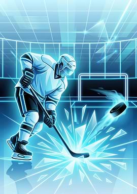 Ice Hockey Player Action Shot