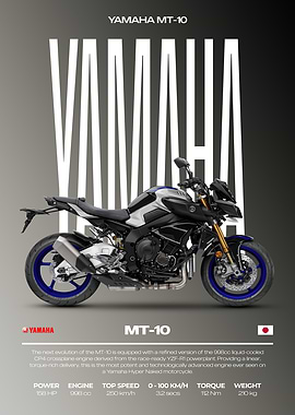Yamaha MT-10 Motorcycle Poster