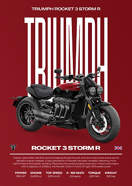 Triumph Rocket 3 Storm R Motorcycle Poster