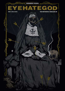 Eyehategod Concert Poster with Nun