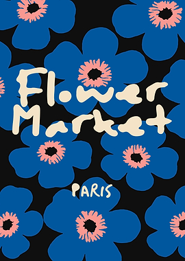 Flower Market Paris Floral Pattern