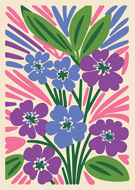 Floral Arrangement with Abstract Elements