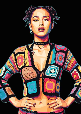 Olivia Rodrigo Colorful Portrait