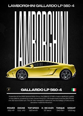 Lamborghini Gallardo LP 560-4 Poster
