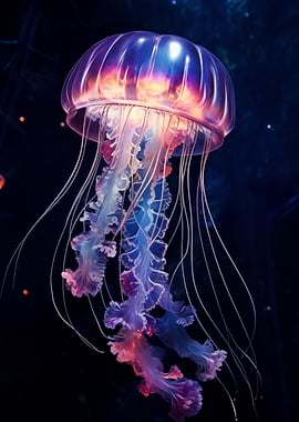 Jellyfish in Dark Water