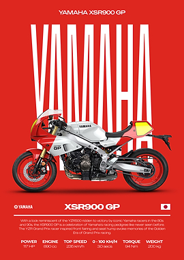 Yamaha XSR900 GP Motorcycle Poster