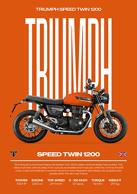 Triumph Speed Twin 1200 Motorcycle Poster