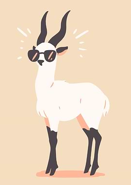 Cool Gazelle with Sunglasses Illustration