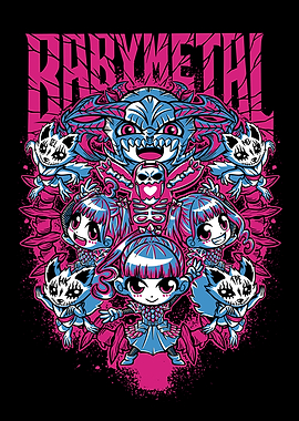 Babymetal Cartoon Illustration