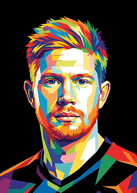 Kevin De Bruyne Pop Art Portrait