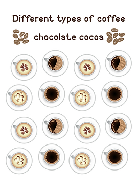 Different Types of Coffee Illustration