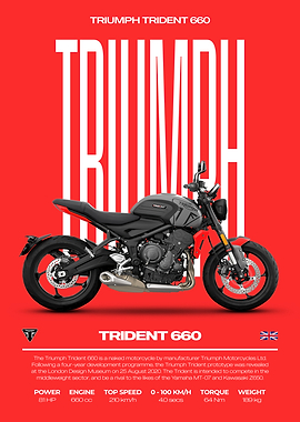 Triumph Trident 660 Motorcycle Poster