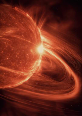 Solar Flare in Deep Space