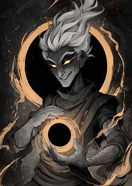 Dark Sorcerer with Glowing Eyes