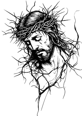 Jesus Christ with Crown of Thorns