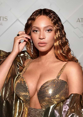Beyonce in Golden Dress