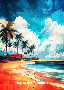 Barra dos Remedios Brazil Art Poster