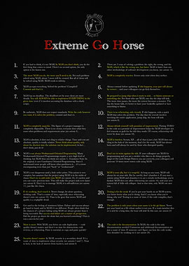 Extreme Go Horse (XGH) Manifest
