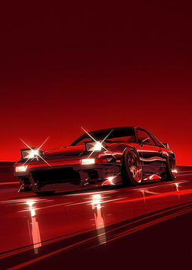 Red Sports Car Illustration