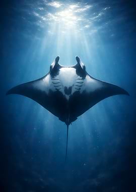 Manta Ray Underwater