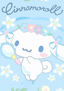 Cinnamoroll with Flowers and Mirror