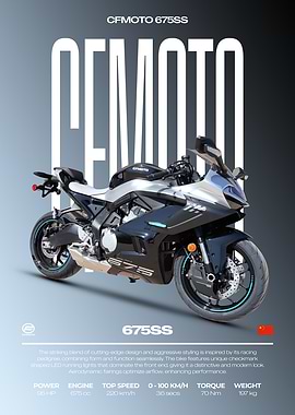 CFMOTO 675SS Motorcycle Poster