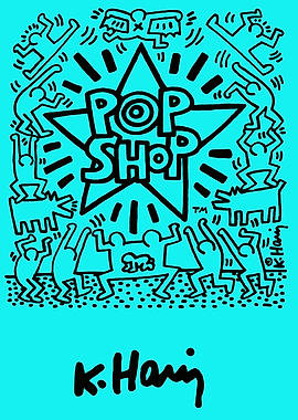 Keith Haring Pop Shop Blue Art