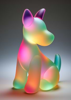 Colorful Dog Figurine