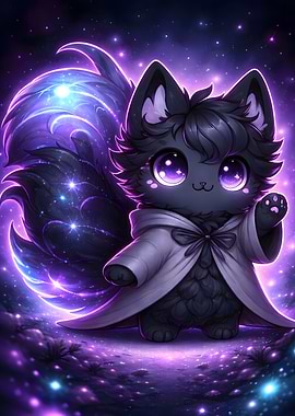 Cute Galaxy chibi Cat