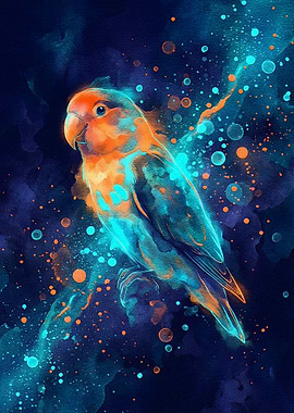 Vibrant Parrot Digital Art