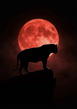 Black Panther Under the Blood Moon
