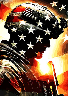 American Soldier Patriotic Art
