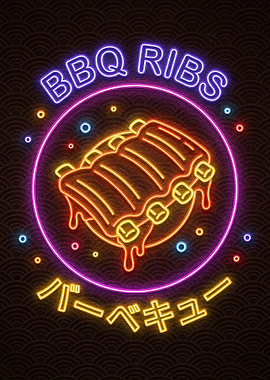 Neon BBQ Ribs Japanese Style