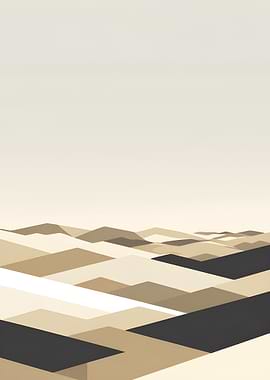 Abstract Geometric Desert Landscape Art