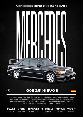 Mercedes-Benz 190E 2.5-16 EVO II Poster