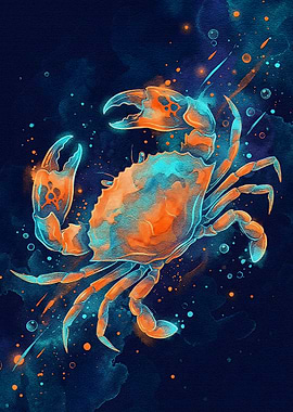 Abstract Crab Illustration