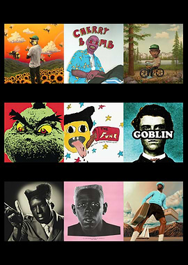 Tyler, the Creator Album Covers Collage