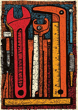Carpenter Tools of the Trade Art Print
