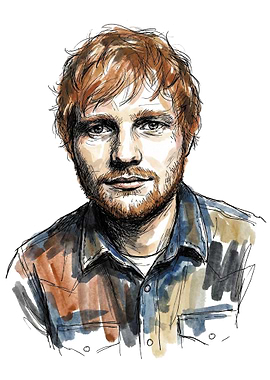 Ed Sheeran Watercolor Portrait