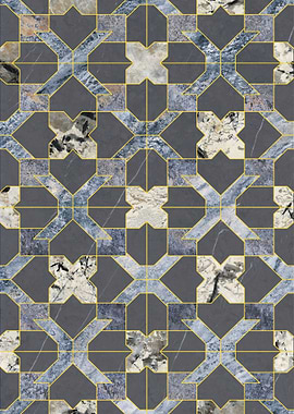 Geometric Marble Art Deco Pattern