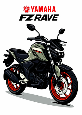Yamaha FZ Rave Motorcycle Illustration