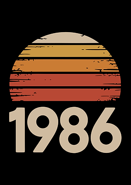 1986 Vintage Birthday Design