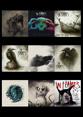 In Flames Album Covers Collage