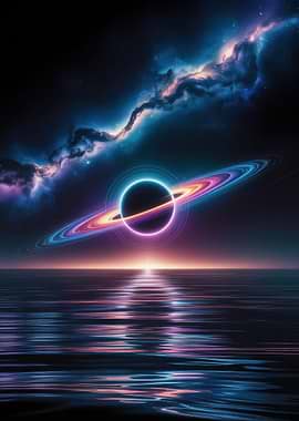 Cosmic Black Hole Over Water